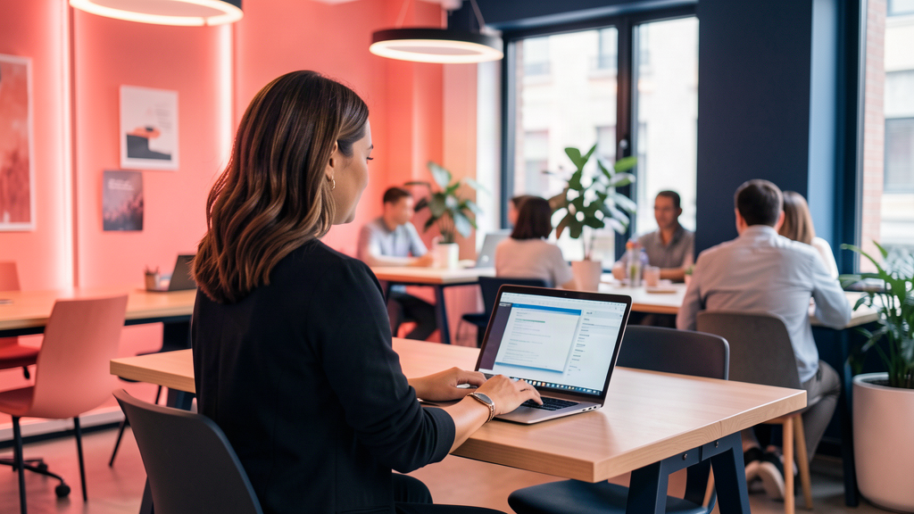 Confident businesswoman leading a meeting